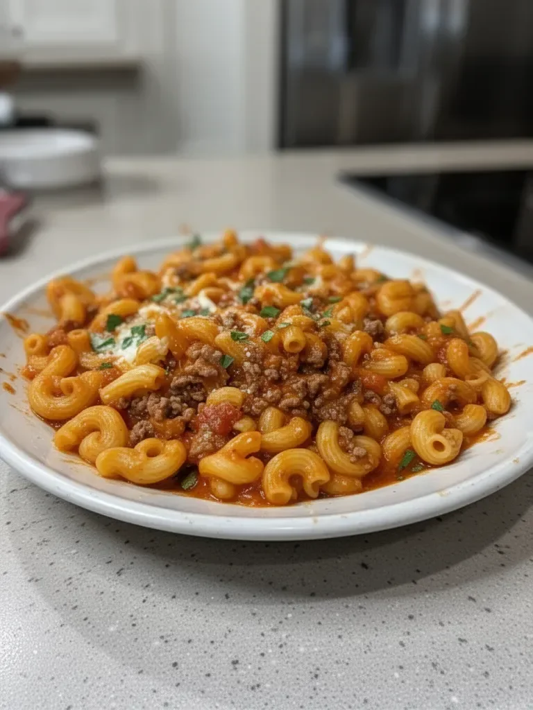 One Pot Beefaroni