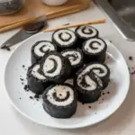 Delicious Oreo Sushi Rolls with chocolate and cream filling