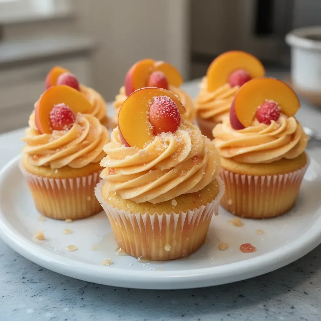 Peach Bellini Cupcakes