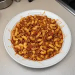 Delicious simple old fashioned goulash recipe served in a bowl