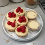 Delicious small batch mini cheesecakes topped with fresh berries.