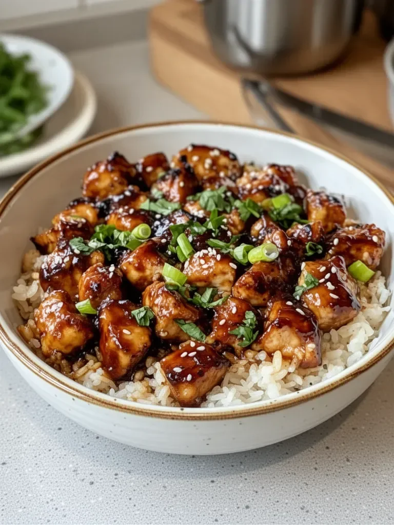 Sticky Chicken Rice Bowls