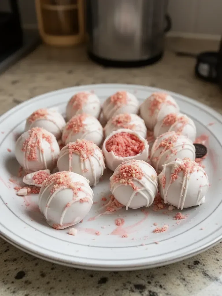 Strawberry Cheesecake Oreo Truffles (gluten-free + dairy-free)
