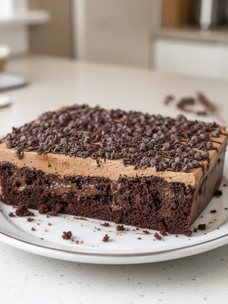 Baileys Chocolate Poke Cake