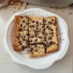 Delicious Chocolate Coconut Bars topped with chocolate and shredded coconut.