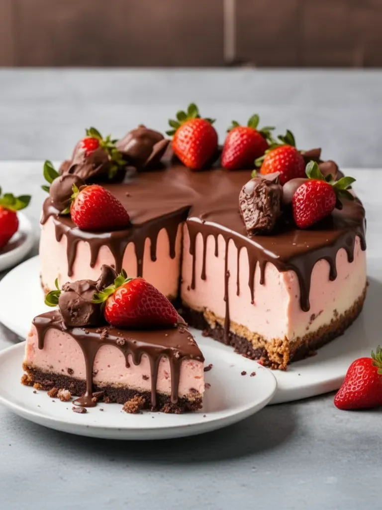 Chocolate Covered Strawberry Cheesecake Recipe