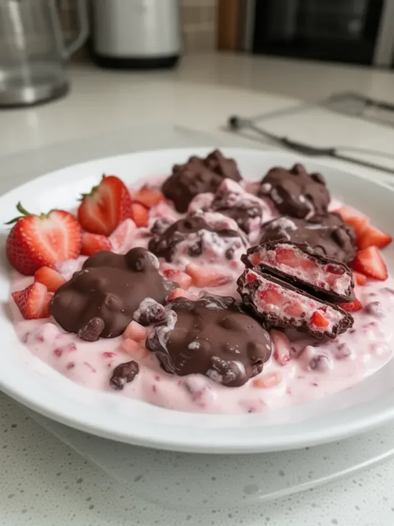 Chocolate Strawberry Yogurt Clusters (Viral Recipe!)