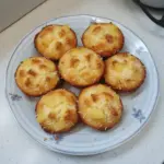 Coconut and Pineapple Cottage Cheese Muffins fresh out of the oven