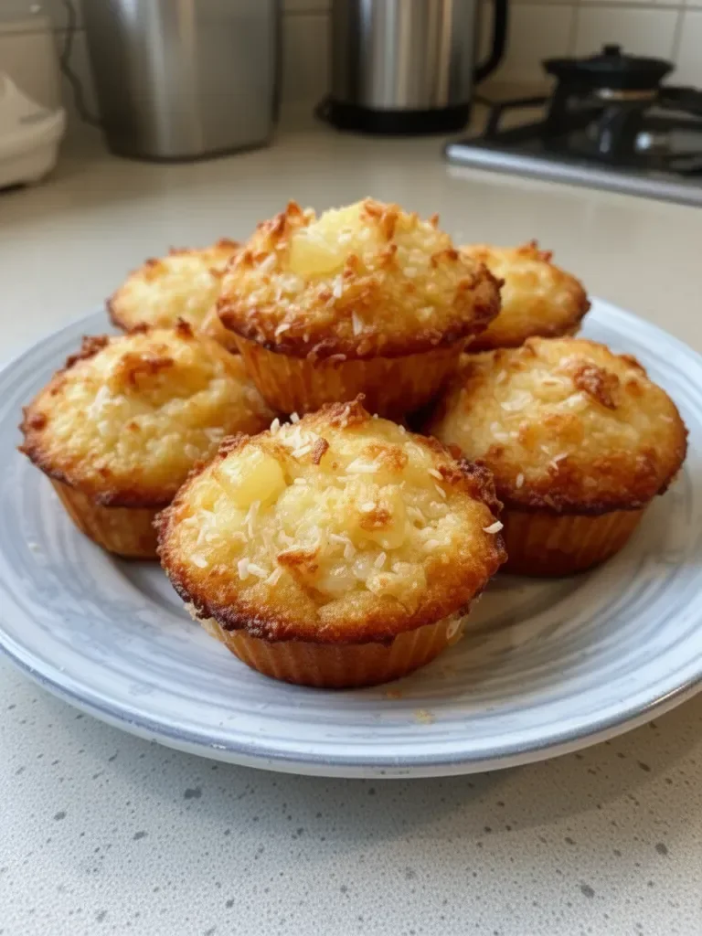 Coconut and Pineapple Cottage Cheese Muffins