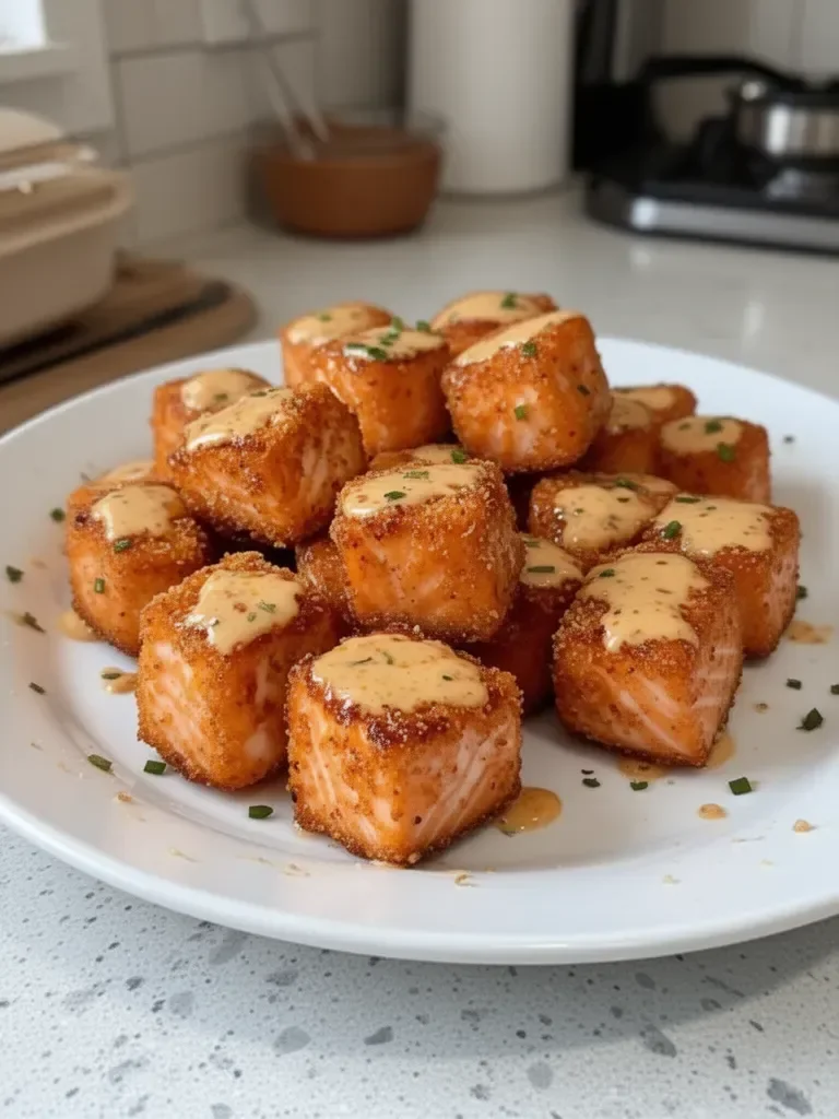 Crispy Bang Bang Salmon Bites