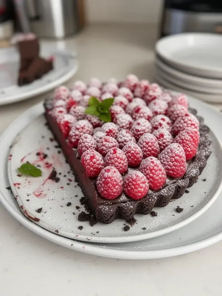 Easy Chocolate Raspberry Tart