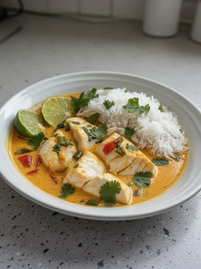 Easy Coconut Lime Fish Curry with Jasmine Rice: An Incredible 7-Step Recipe