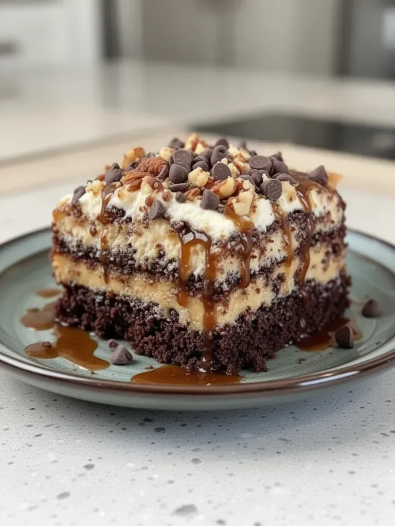 German Chocolate Poke Cake