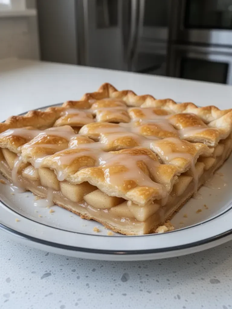 Glazed Apple Slab Pie