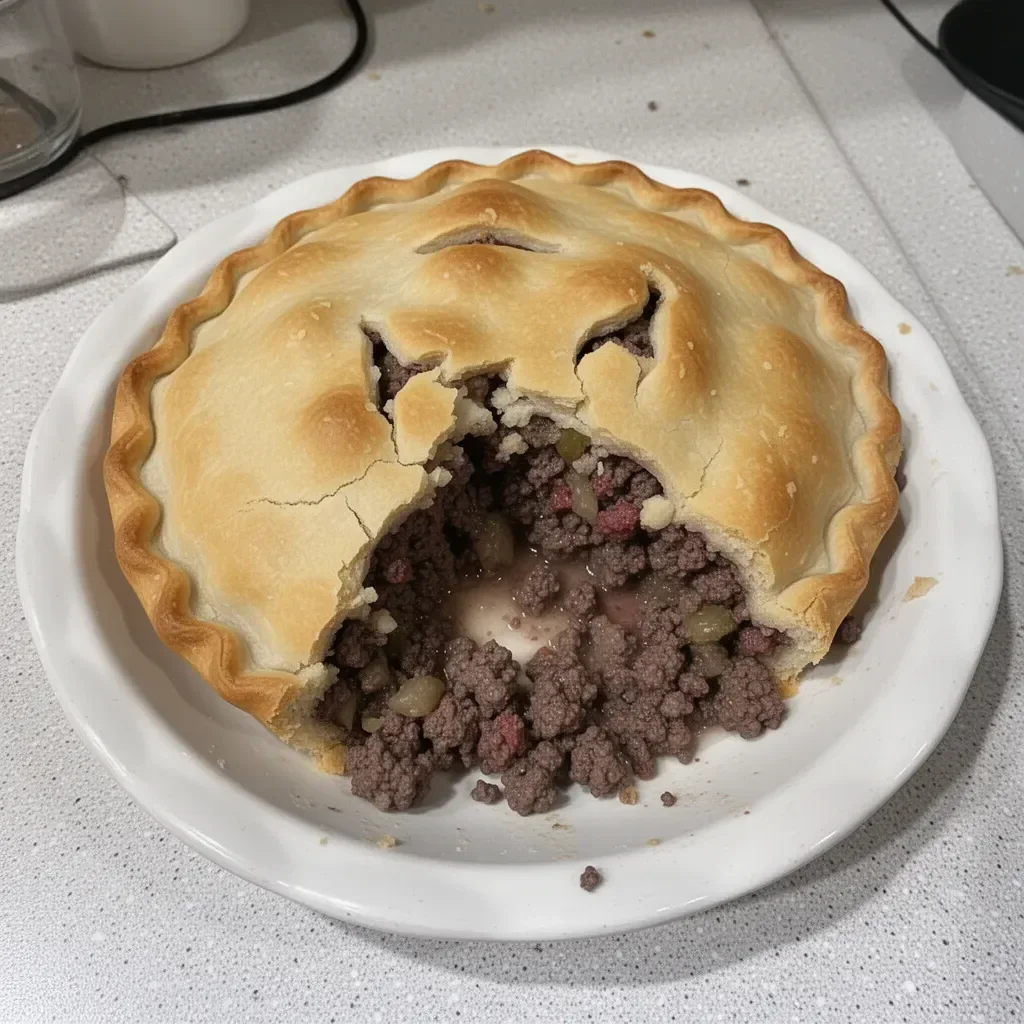 Delicious ground venison meat pie, a perfect comfort food dish.