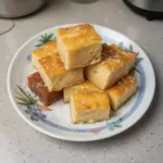 Delicious Hawaiian Coconut Custard Mochi dessert on a plate