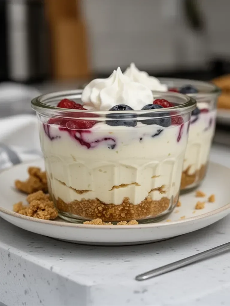 Healthy Protein Cheesecake Jars