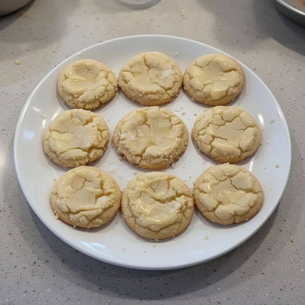 Delicious Kentucky Butter Cake Cookies arranged on a plate.