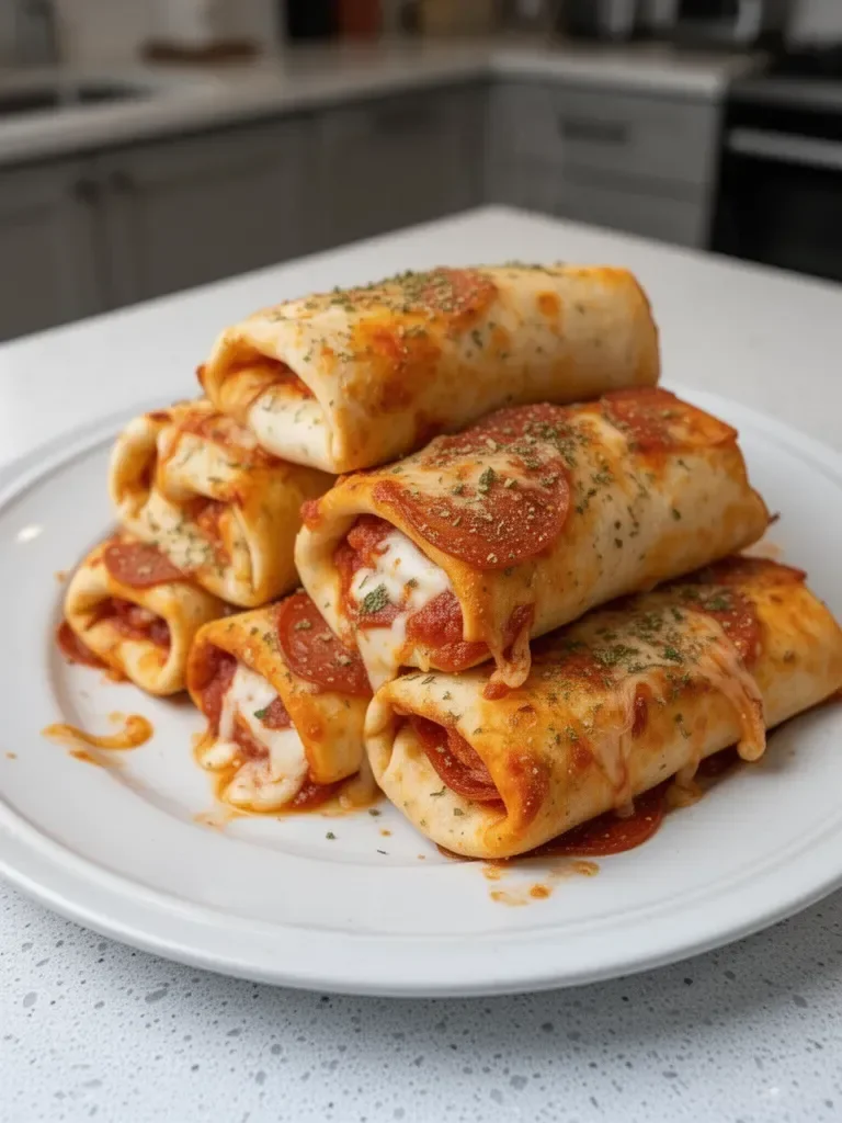 High Protein Pepperoni Pizza Rolls