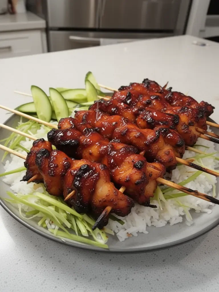 Korean BBQ Chicken Skewers