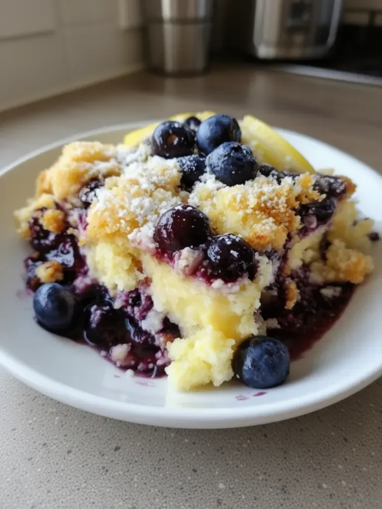 Lemon Blueberry Cheesecake Dump Cake
