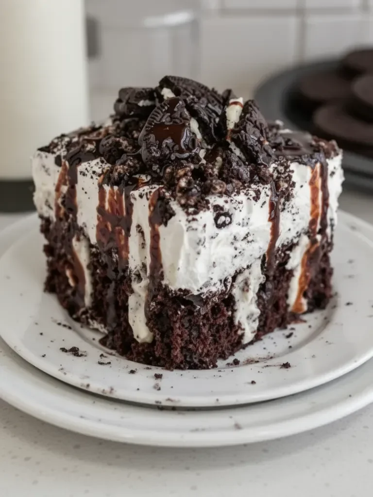 Oreo Poke Cake