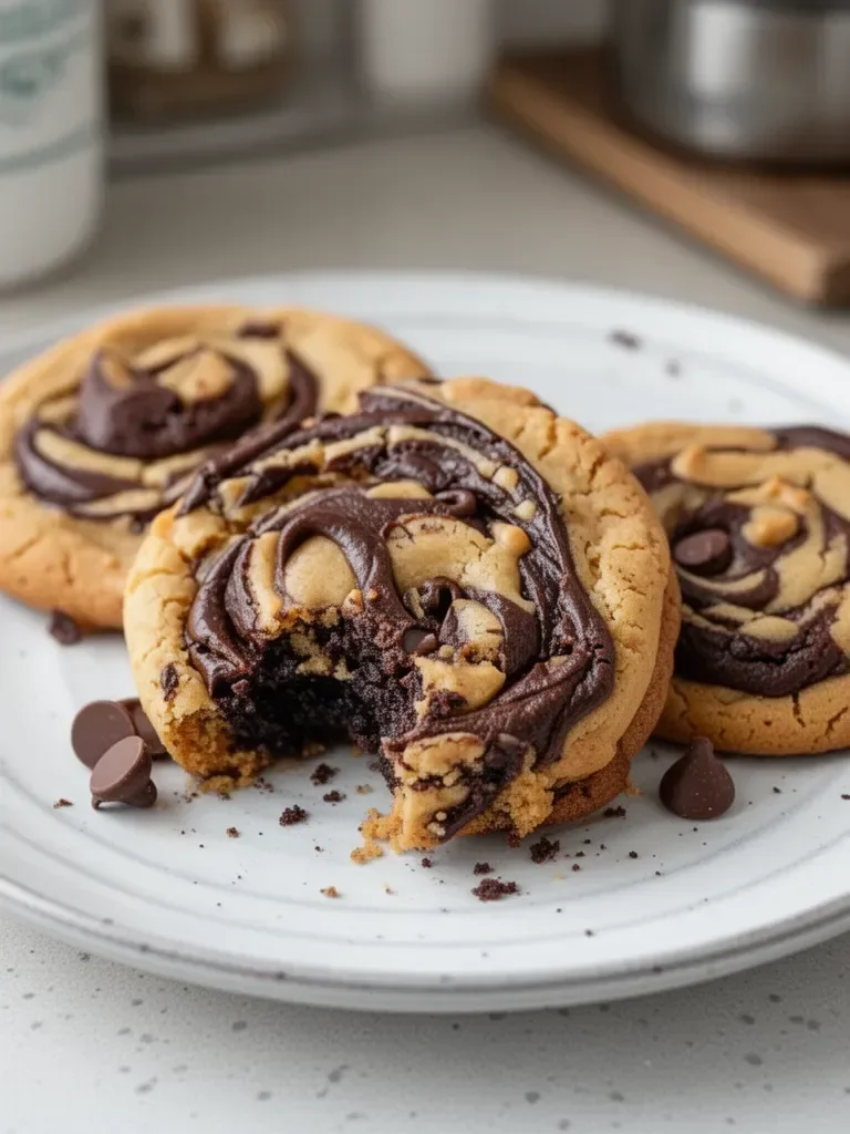Peanut Butter Brownie Swirl Cookies