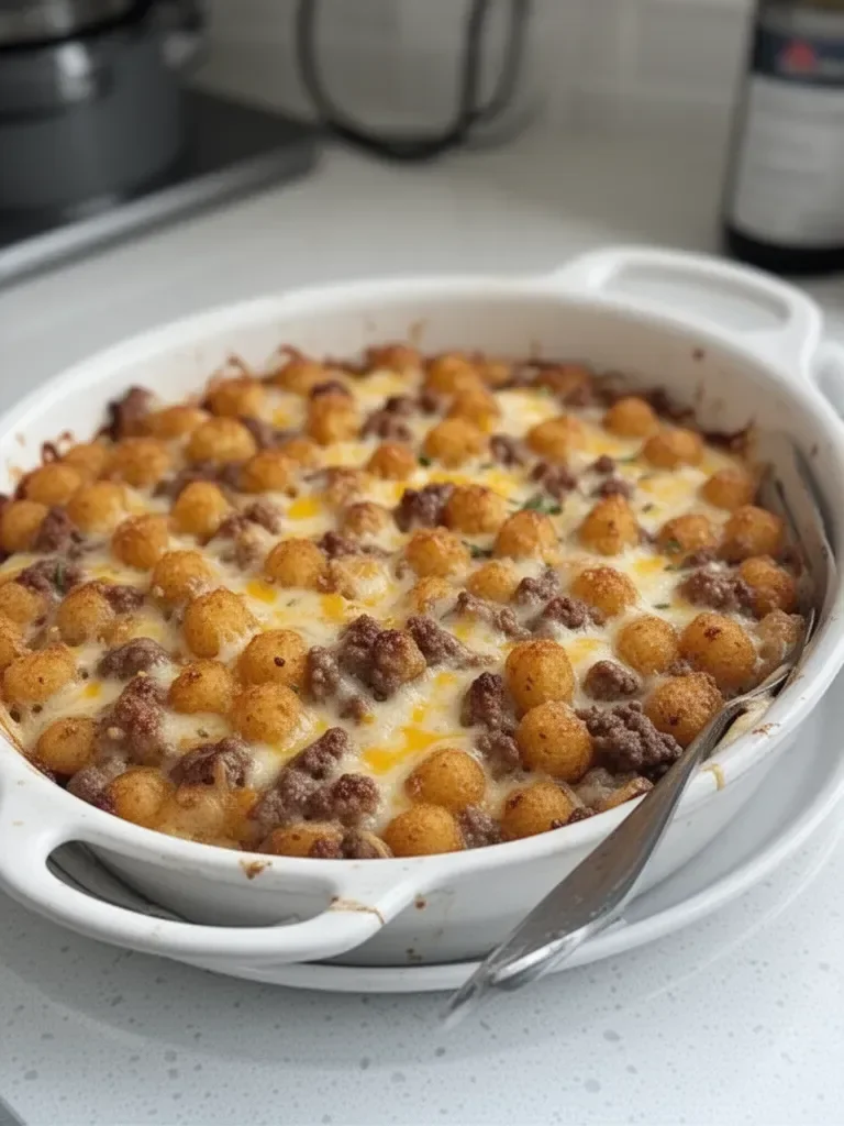 Savory Ground Venison Tater Tot Casserole