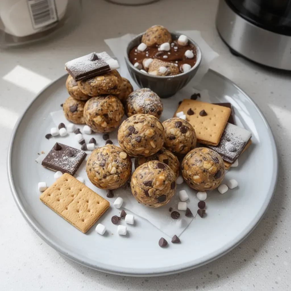 Delicious S'mores Energy Bites for a healthy snack