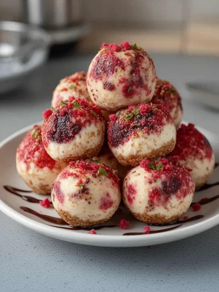 Strawberry Cheesecake Protein Balls
