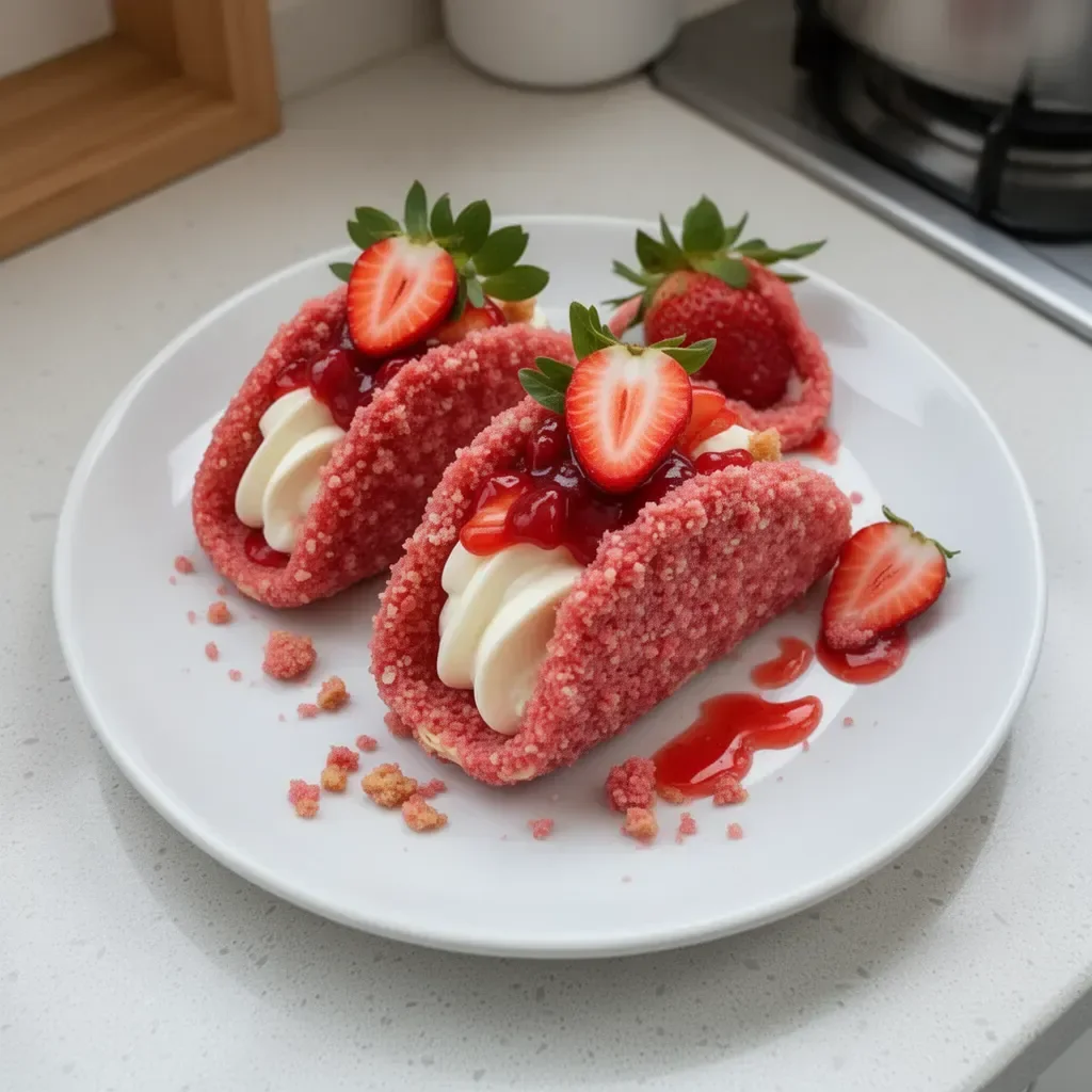 Delicious Strawberry Cookie Boats served on a plate, perfect for summer desserts.