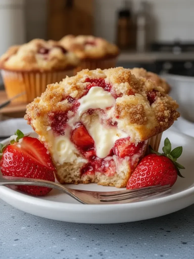 Strawberry Cream Cheese Muffins