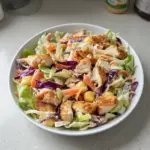 Hawaiian Chicken Slaw Salad with vibrant colors and fresh ingredients